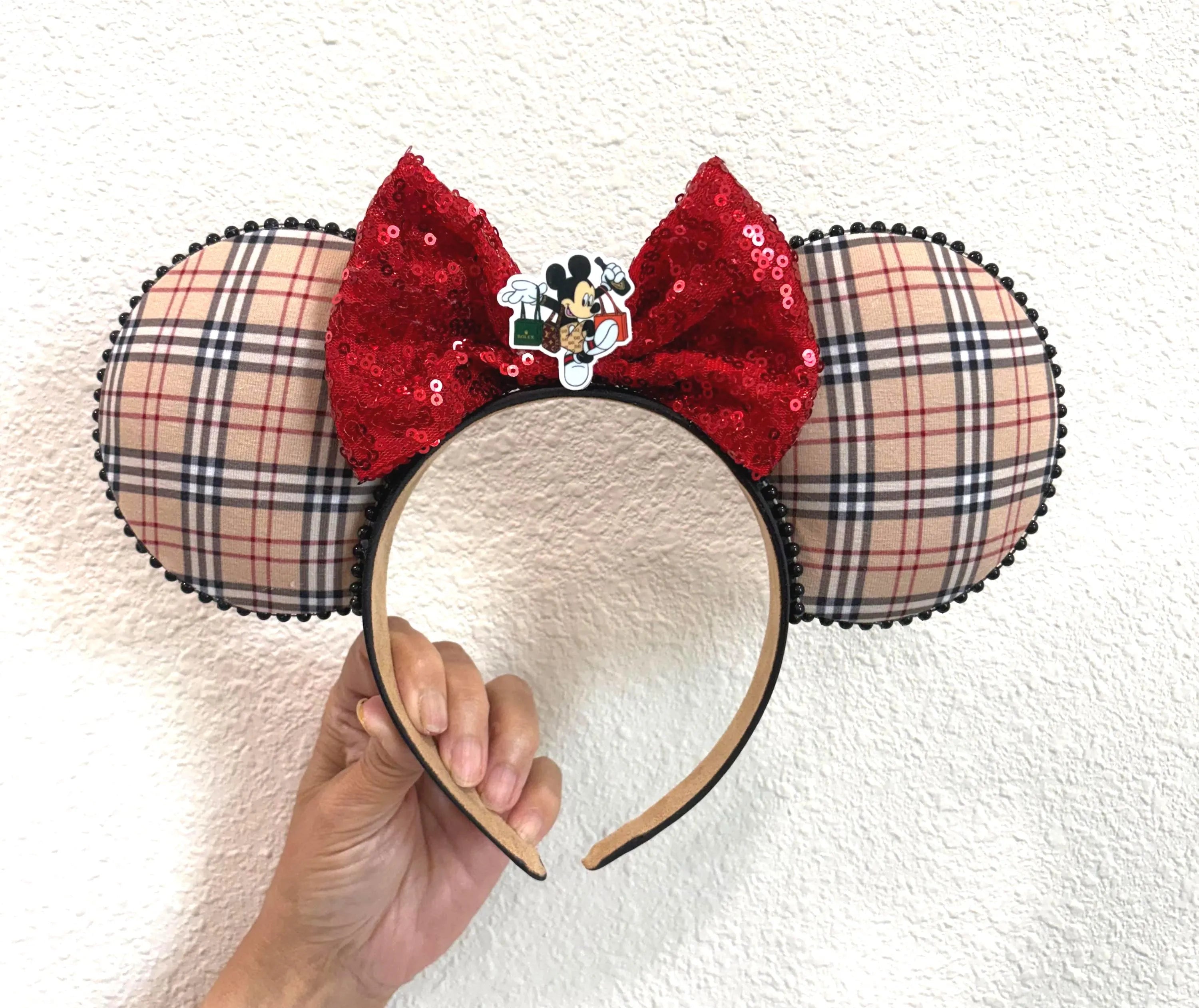 London Plaid Luxe Boutique Mouse Ear Headband