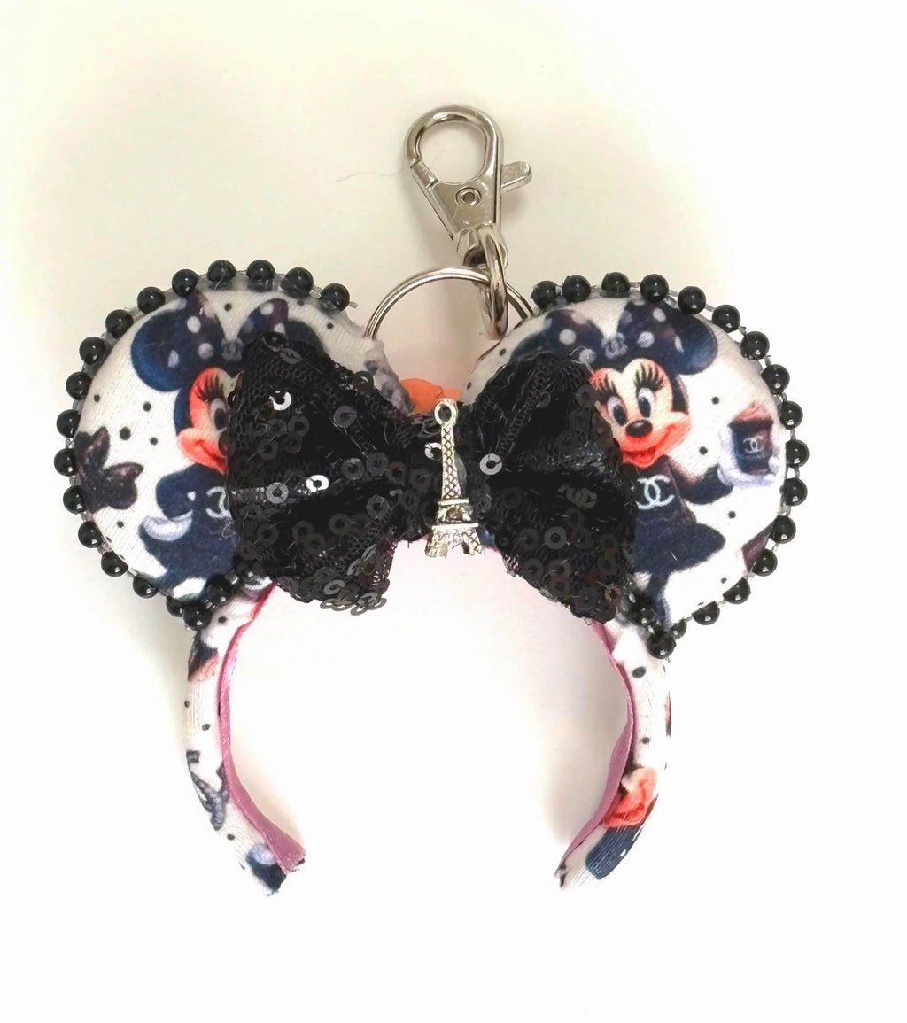 Midnight Elegance Mini Ear Keychain & Bag Charm