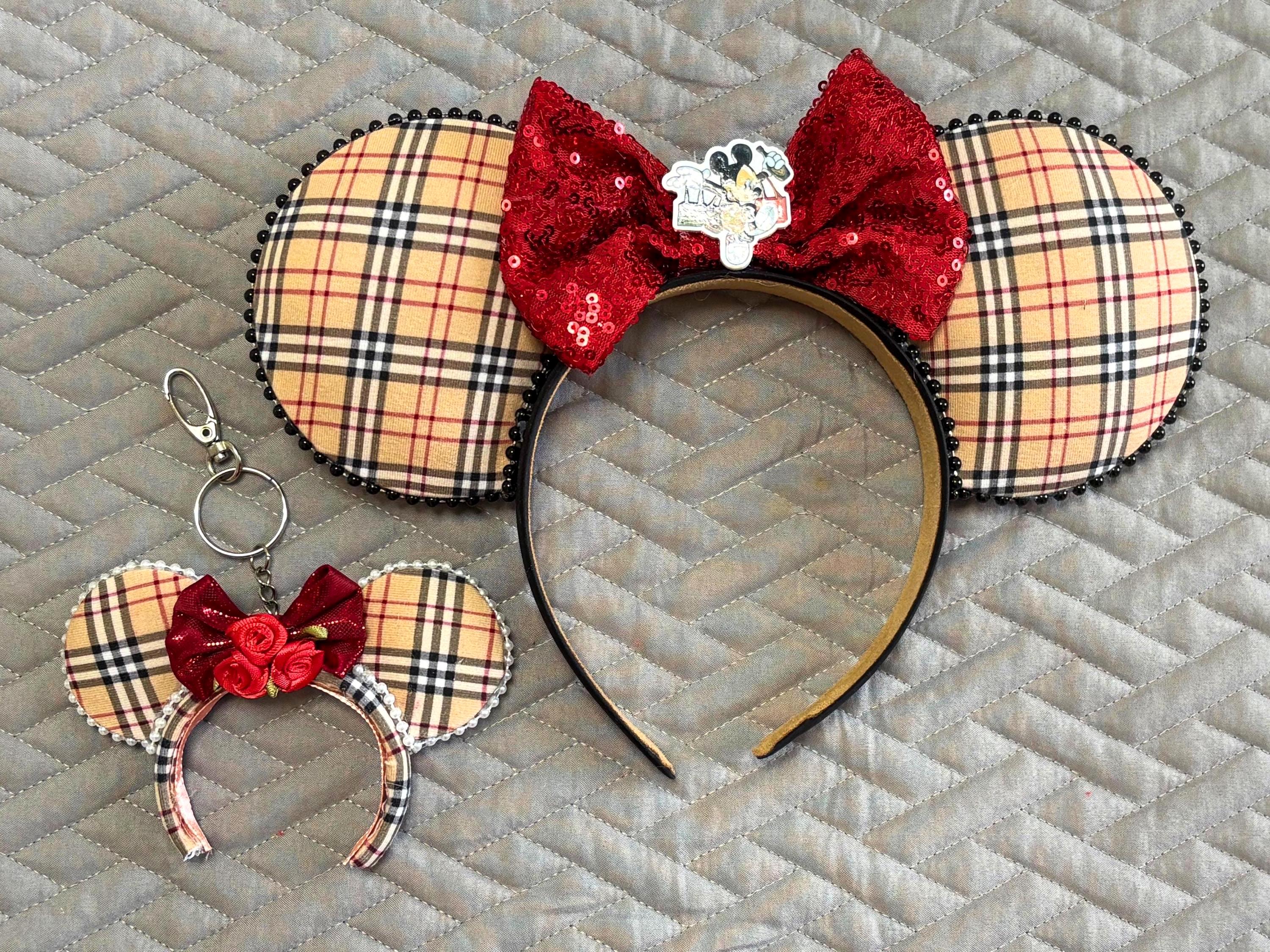 London Plaid Mini Ear Keychain & Bag Charm