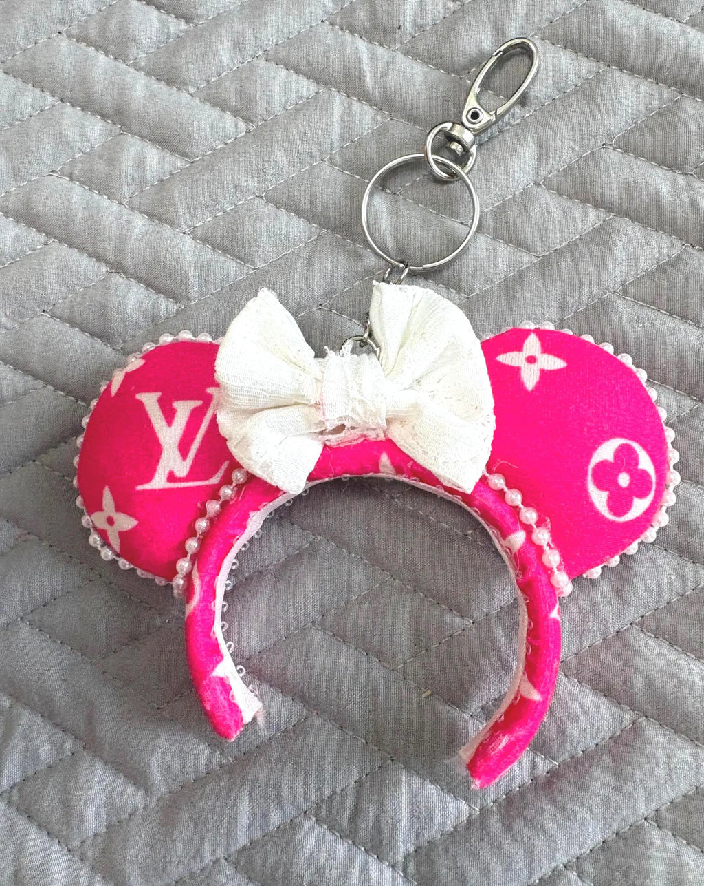 Couture Pink Mini Ear Keychain & Bag Charm
