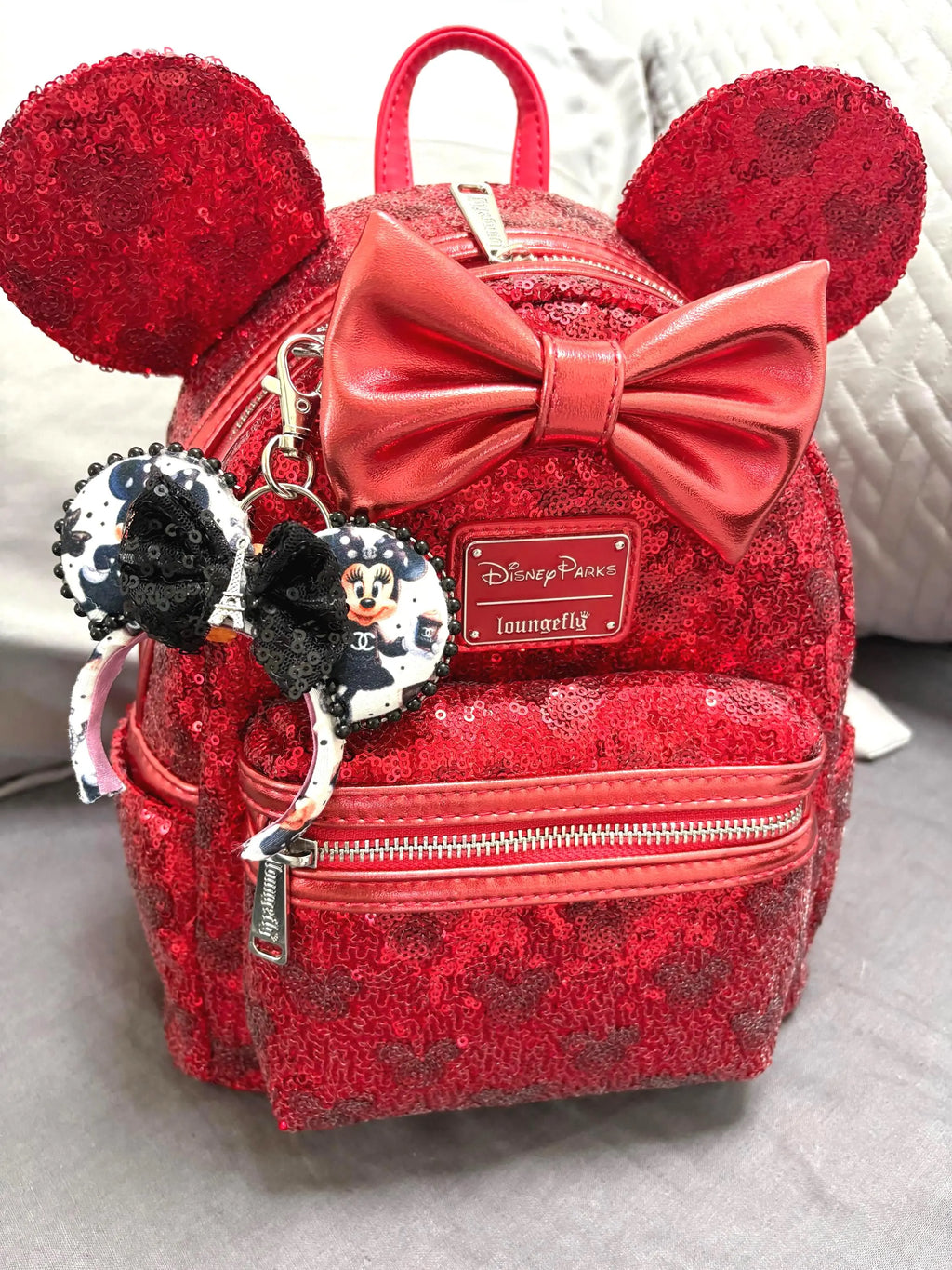 Midnight Elegance Mini Ear Keychain & Bag Charm
