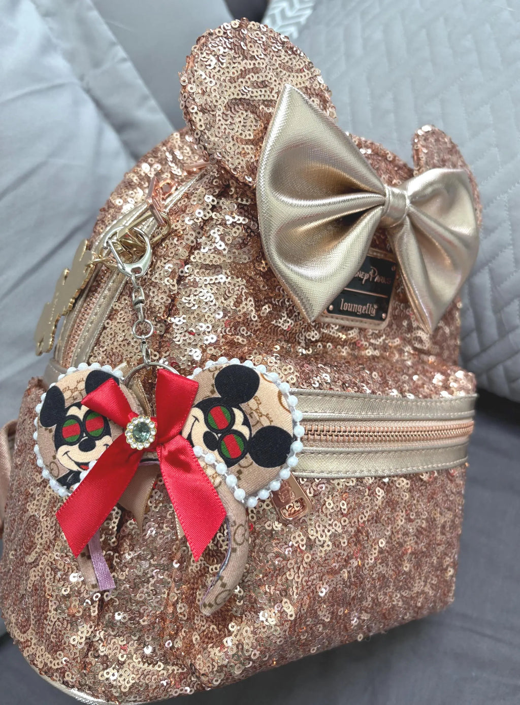 Espresso Chic Mini Ear Keychain & Bag Charm