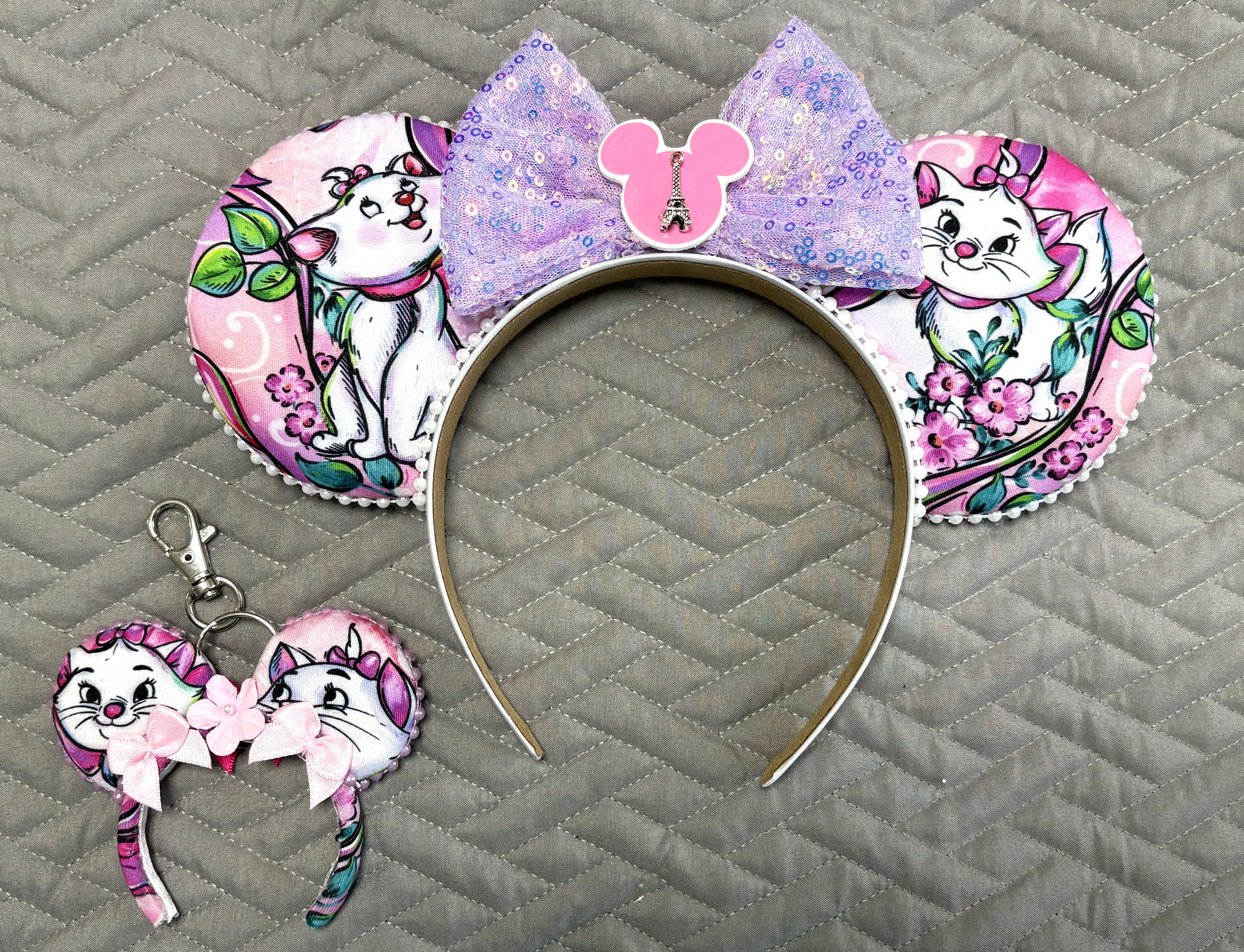 Couture Cats Mini Ear Keychain & Bag Charm