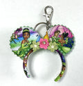 Handcrafted Bayou Blossom Mini Magic Charm featuring elegant floral bayou-inspired boutique styling with a gold-tone key ring, perfect for bags, backpacks, purses, and magical everyday adventures.