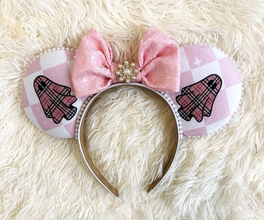 Pink Haunting Boutique Mouse Ear Headband