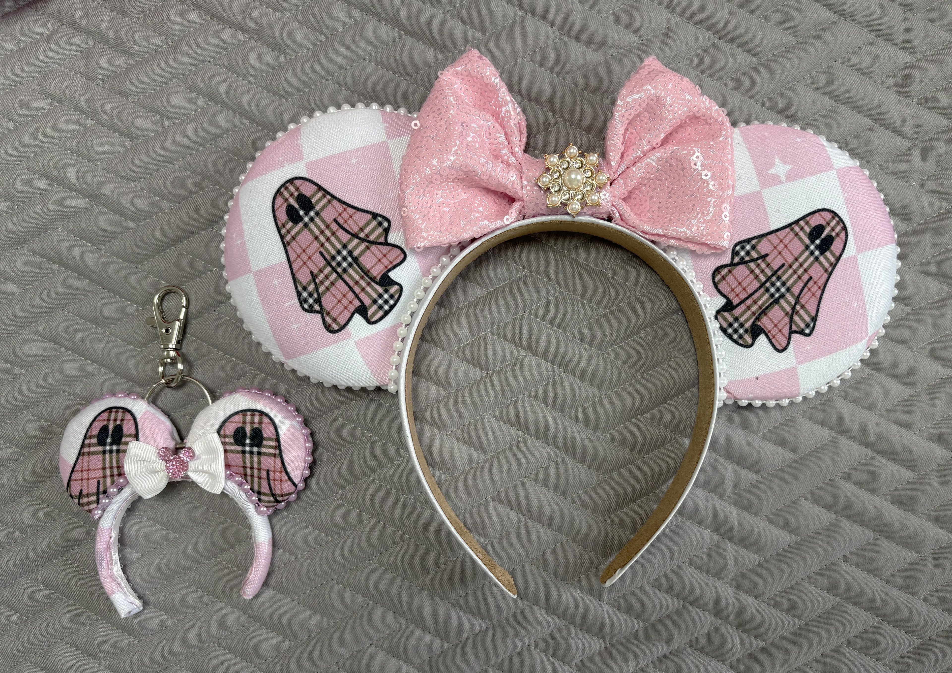 Pink Haunting Boutique Mouse Ear Headband