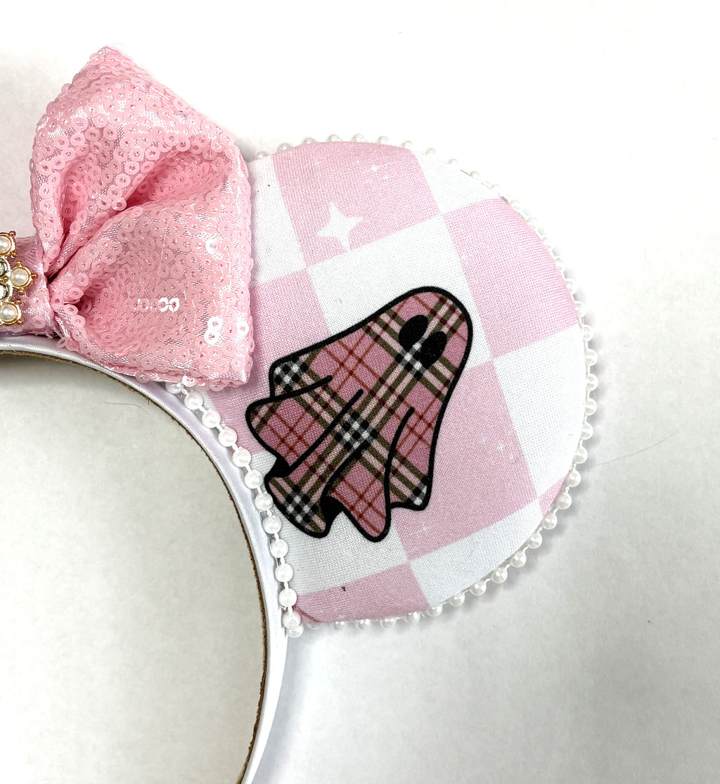 Pink Haunting Boutique Mouse Ear Headband