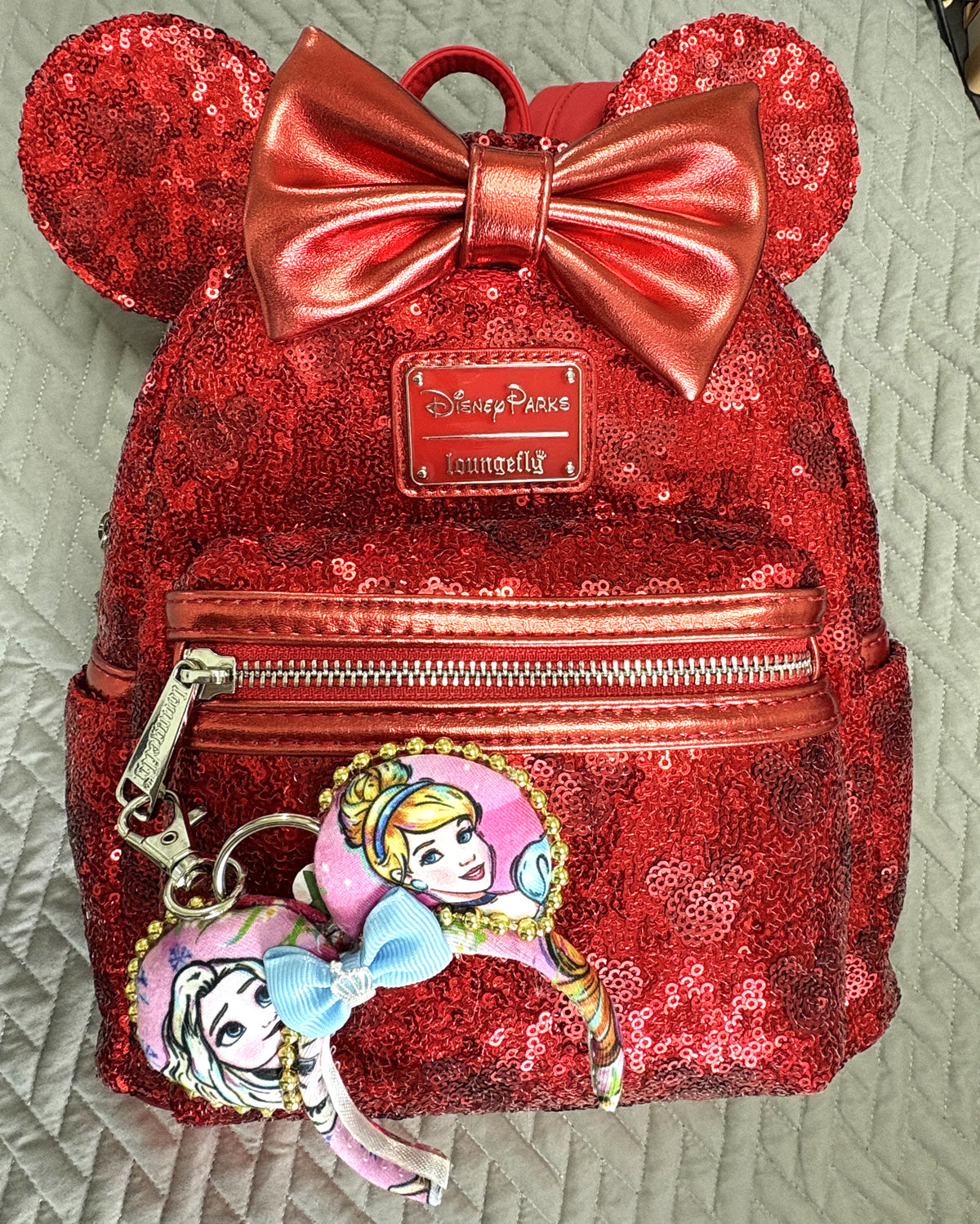 Enchanted Ice & Glass Princess Duo Mini Ear Keychain & Bag Charm