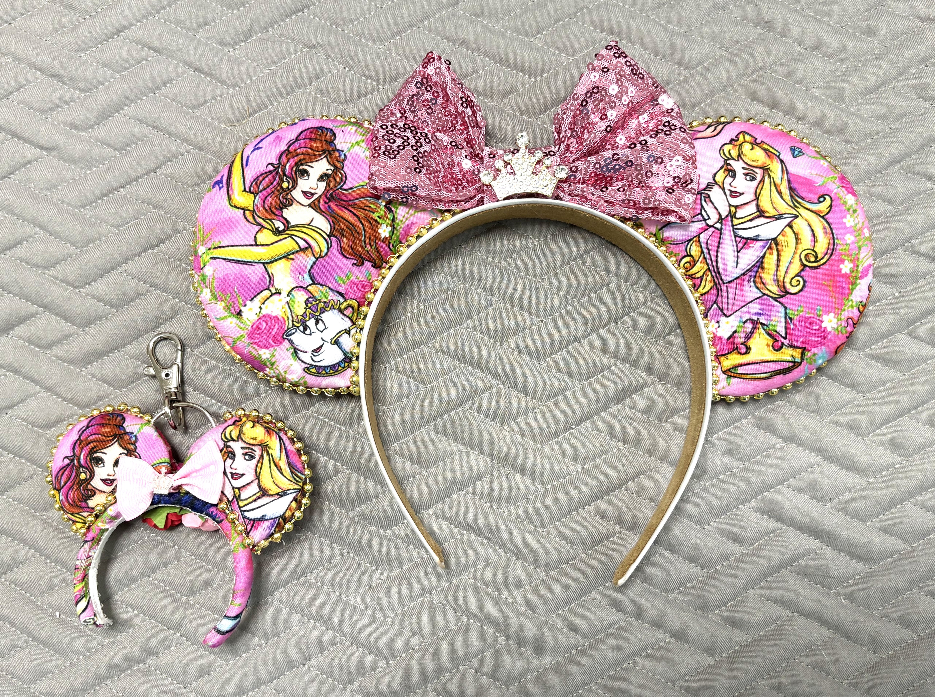 Enchanted Rose Princess Duo Mouse Ear Headband