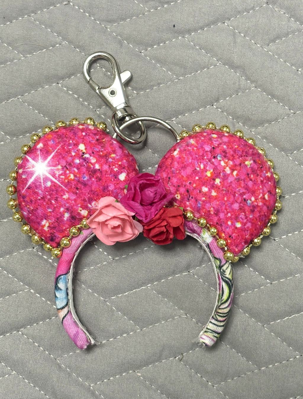 Enchanted Rose Princess Duo Mini Ear Keychain & Bag Charm