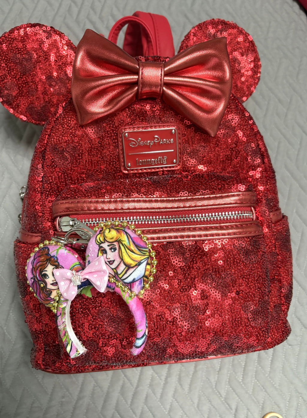 Enchanted Rose Princess Duo Mini Ear Keychain & Bag Charm