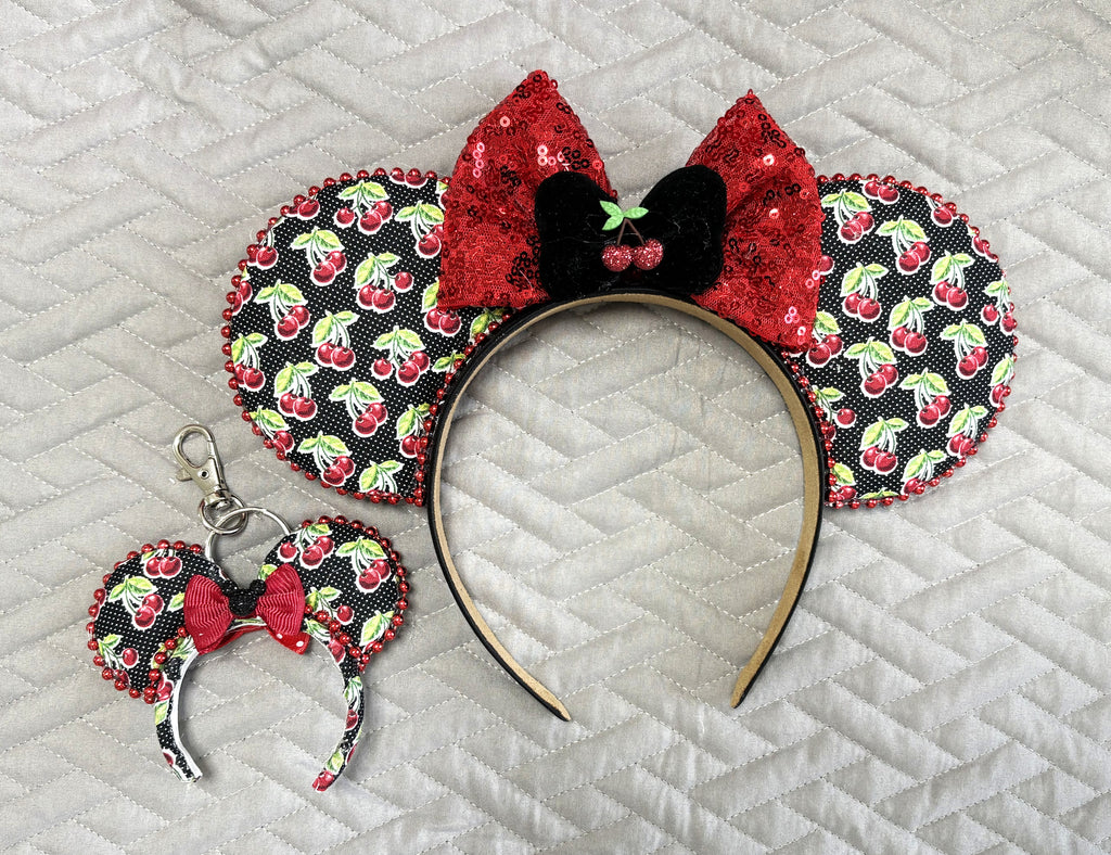 Midnight Cherry Signature Mouse Ear Headband