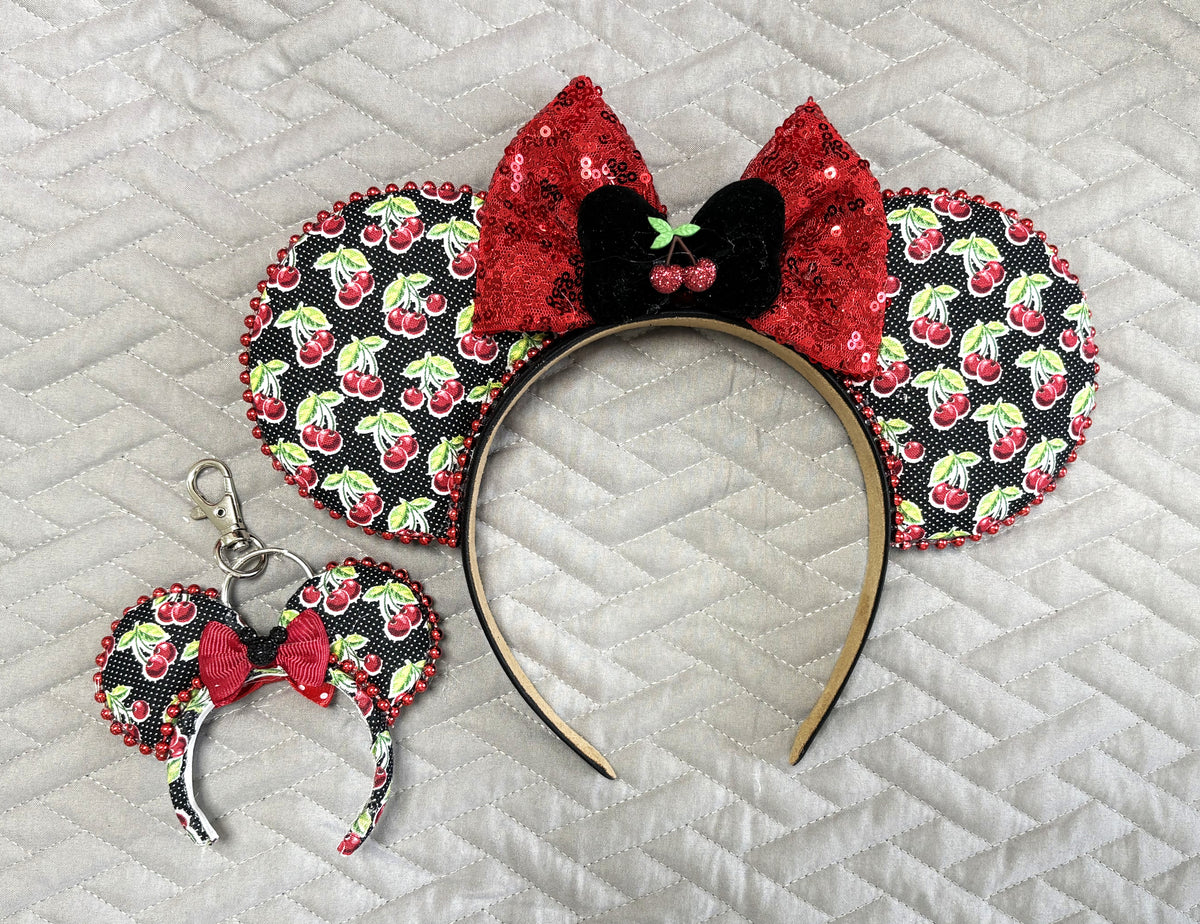 Midnight Cherry Signature Mouse Ear Headband