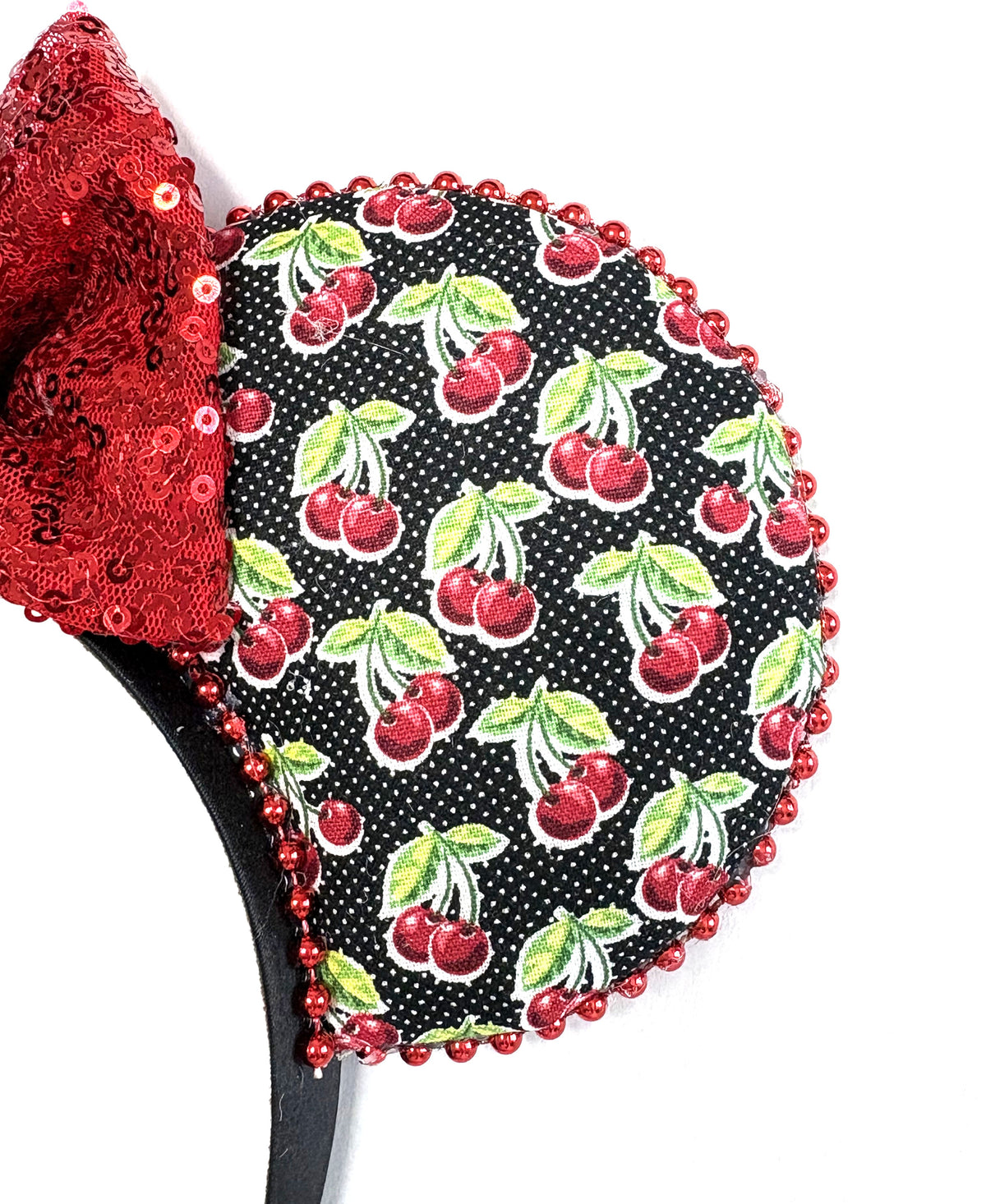 Midnight Cherry Signature Mouse Ear Headband