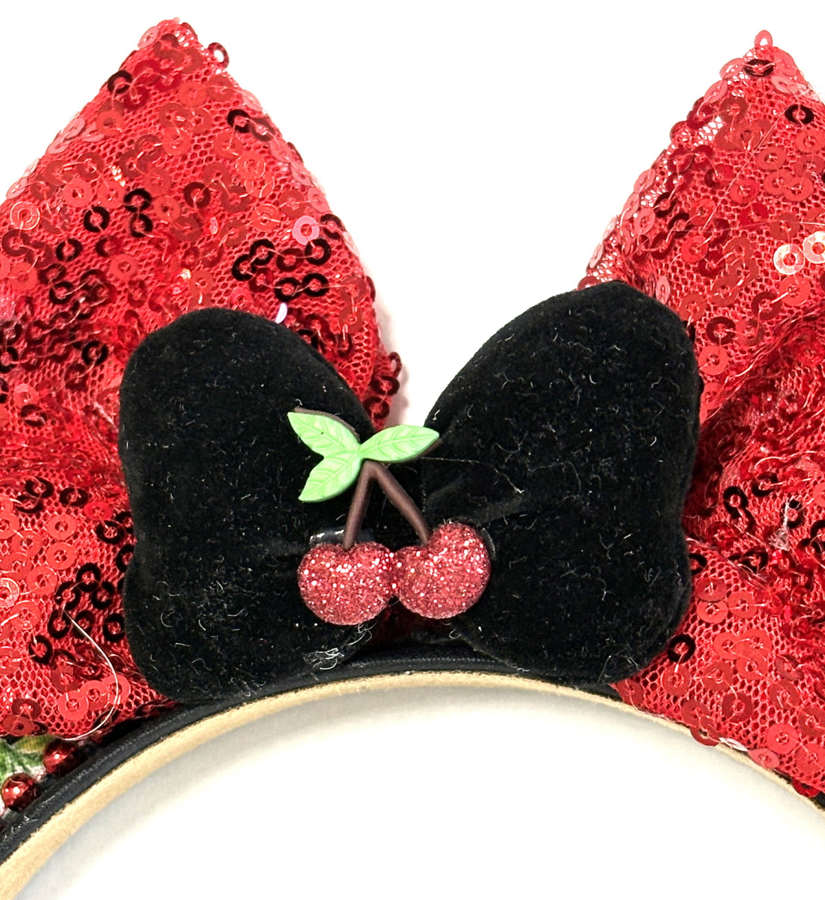 Midnight Cherry Signature Mouse Ear Headband