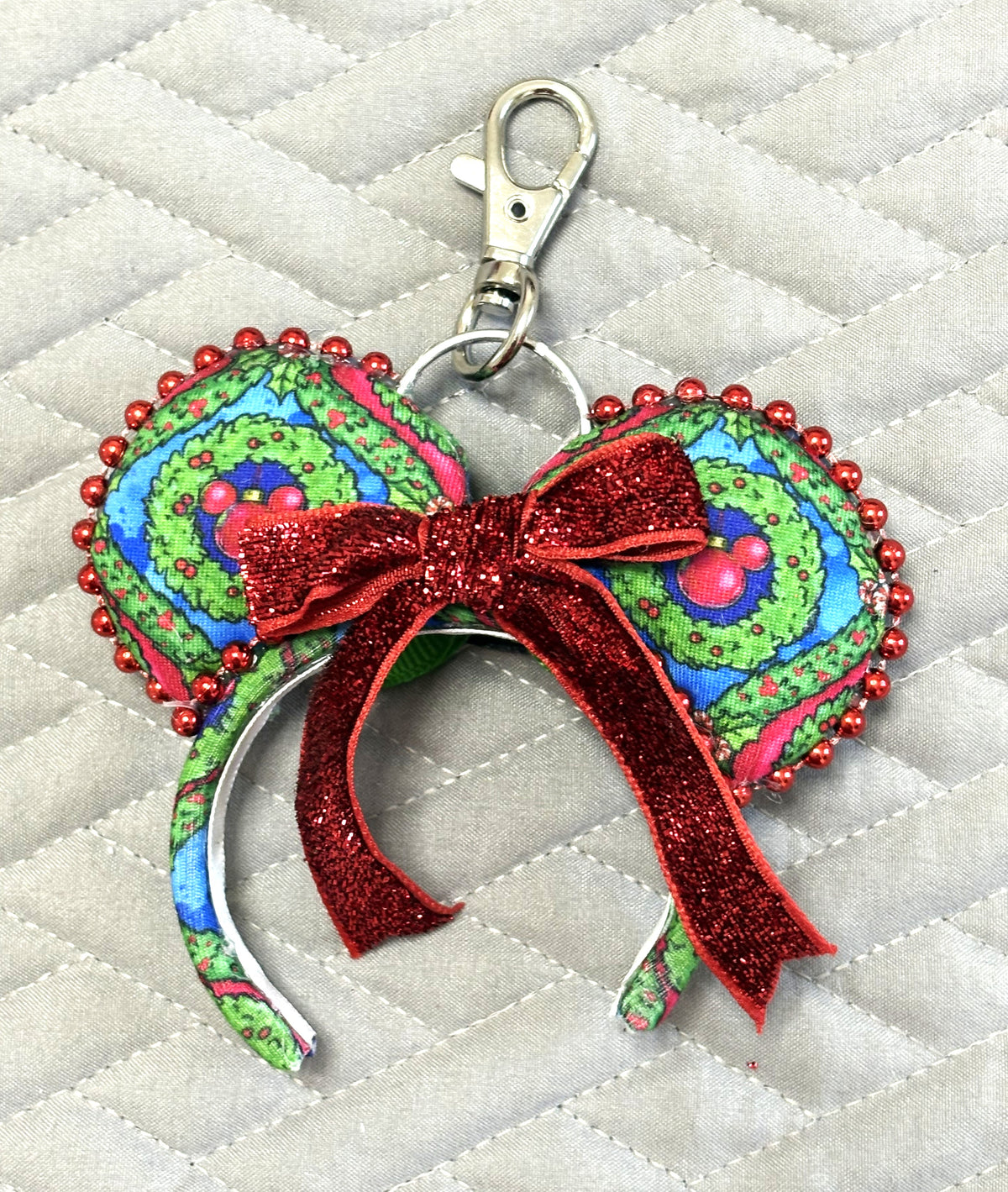 Merry Mousemas Mini Ear Keychain & Bag Charm