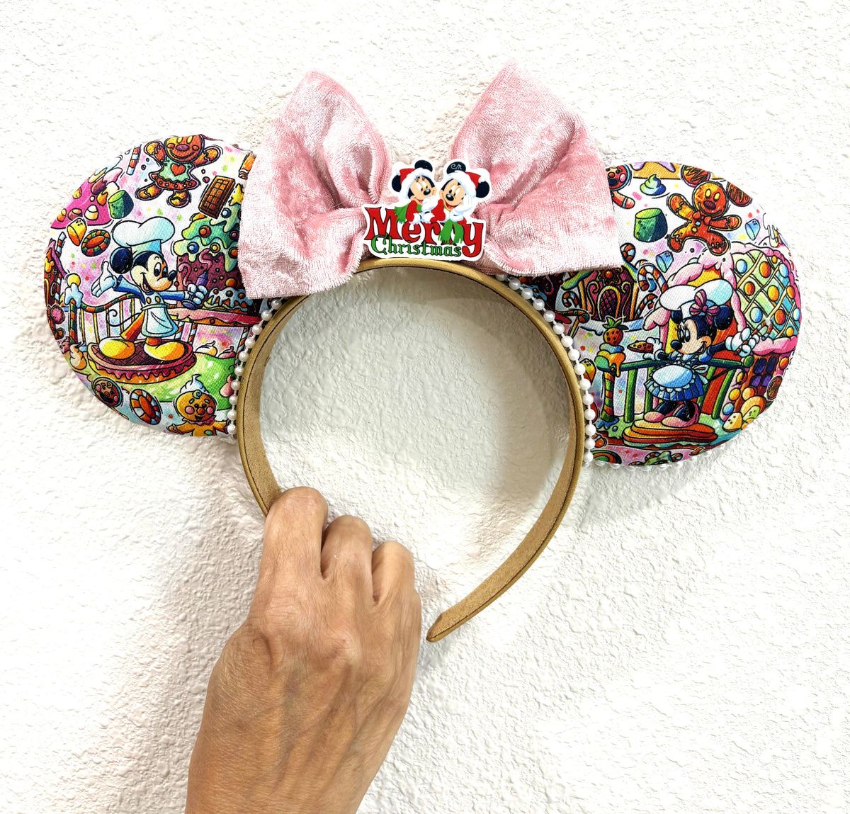 Sweet Holiday Wishes Boutique Mouse Ear Headband