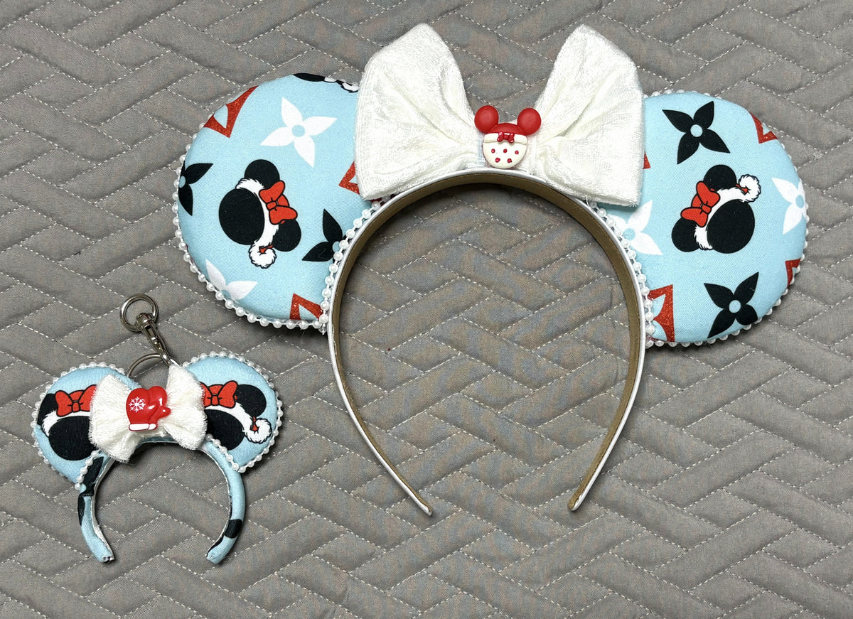 Frosted Holiday Magic Mini Ear Keychain & Bag Charm