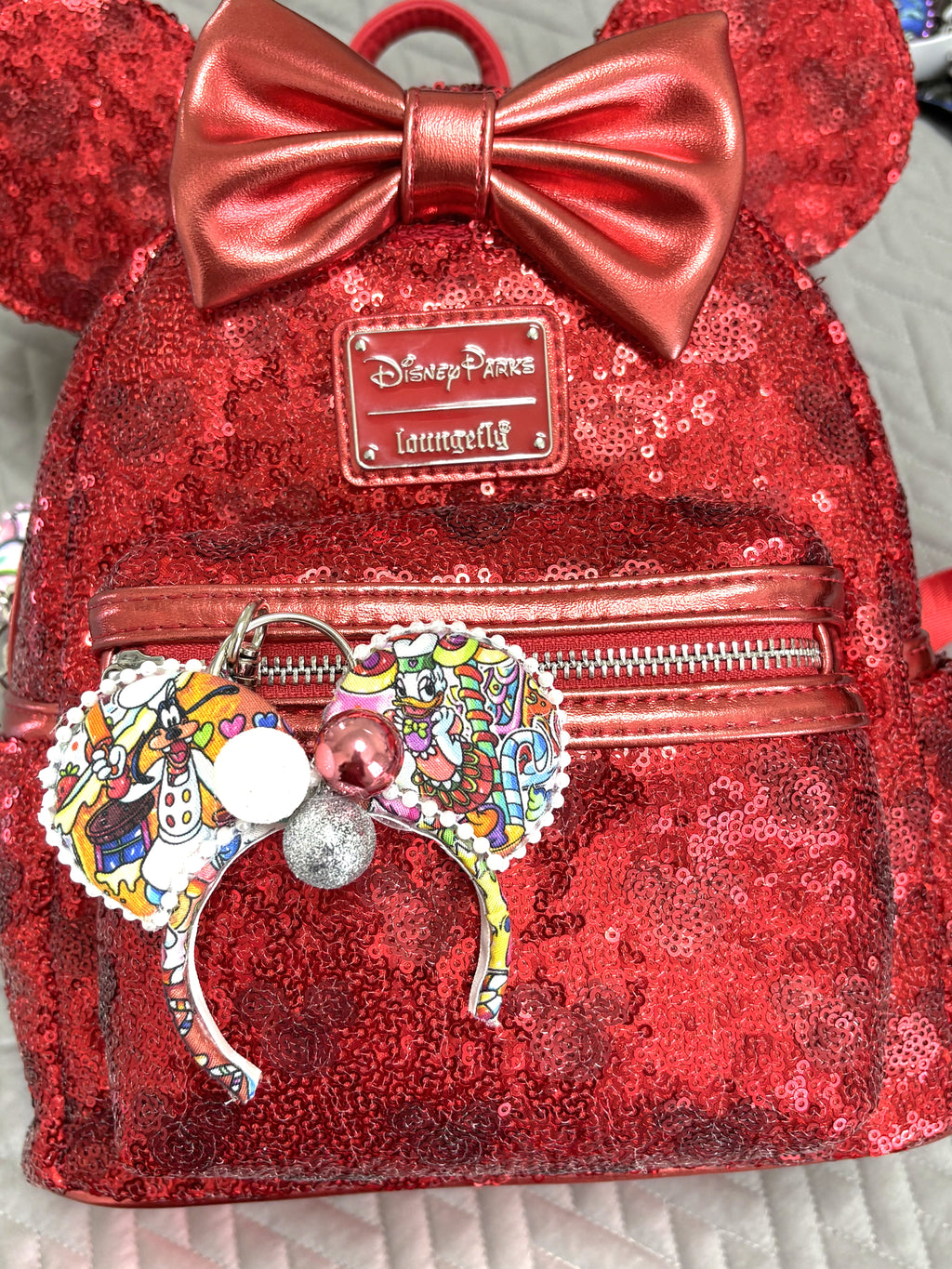 Frosted Holiday Magic Mini Ear Keychain & Bag Charm
