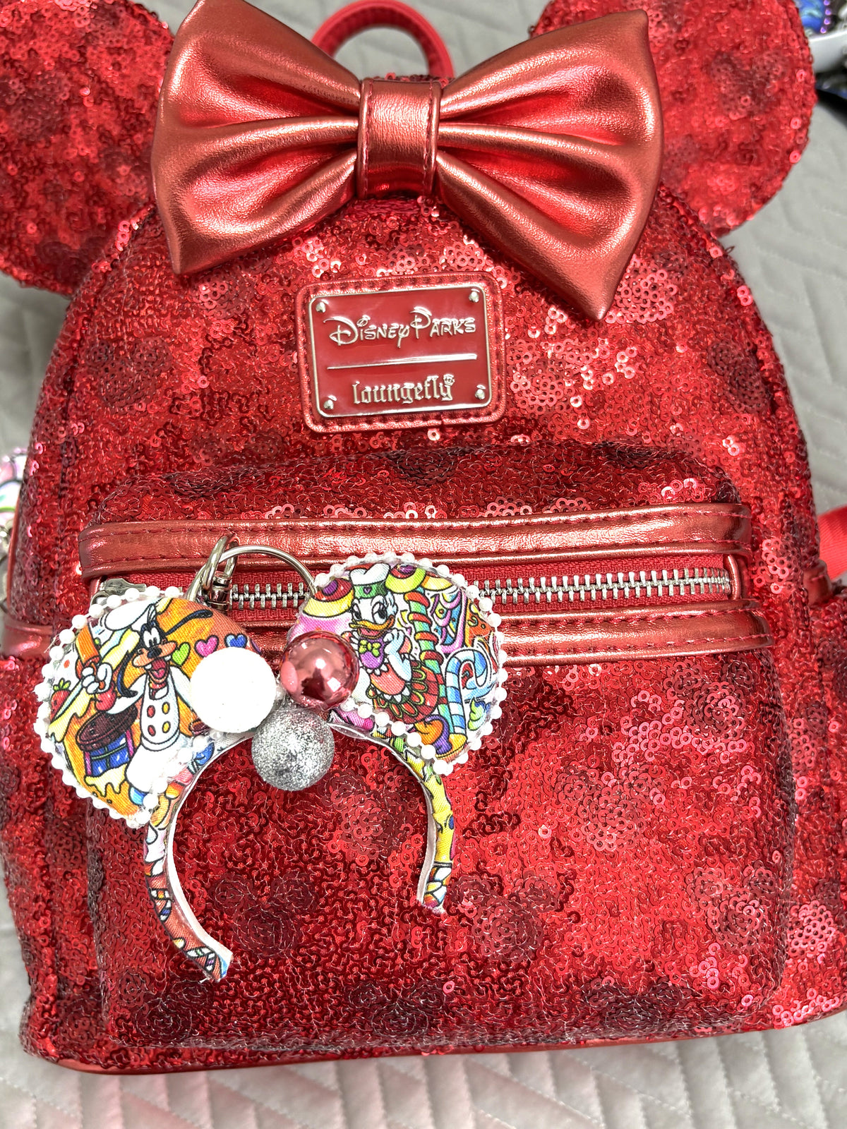 Frosted Holiday Magic Mini Ear Keychain & Bag Charm
